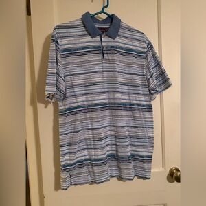 Tommy Bahama Striped BluePolo Shirt